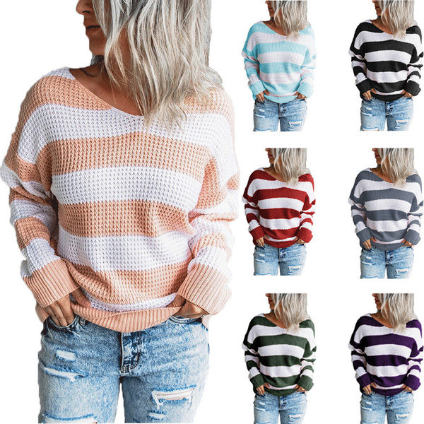 Дамски пуловер с шпиц деколте - няколко цвята