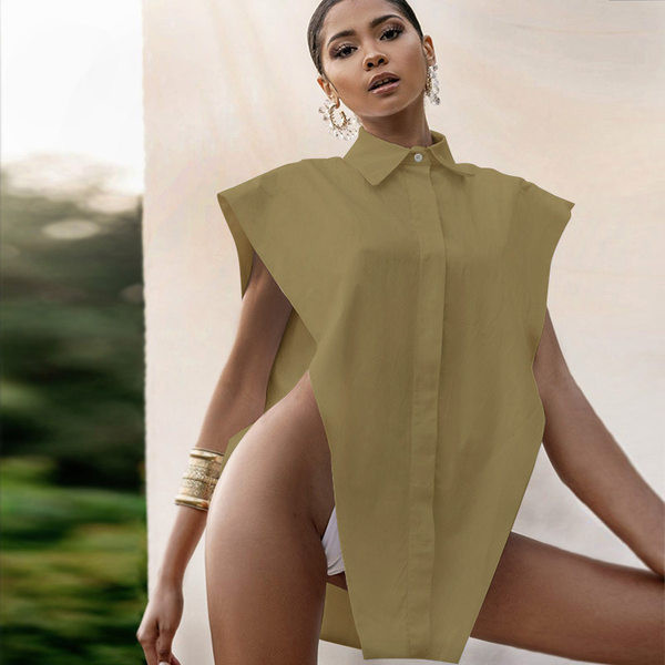 Дамска риза с копчета и класическа яка - няколко цвята