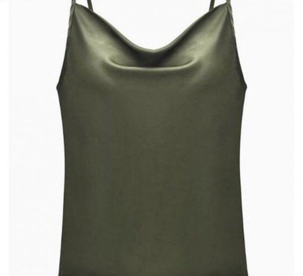 Дамски потник с шпиц деколте  и тънки презрамки 