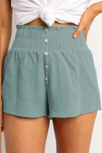 Къси дамски ежедневни  панталони с висока талия - няколко модела