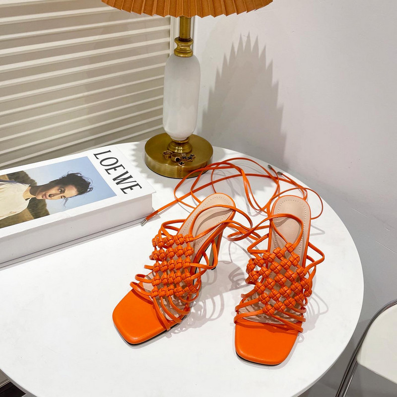 Дамски сандали от еко кожа с 8см ток