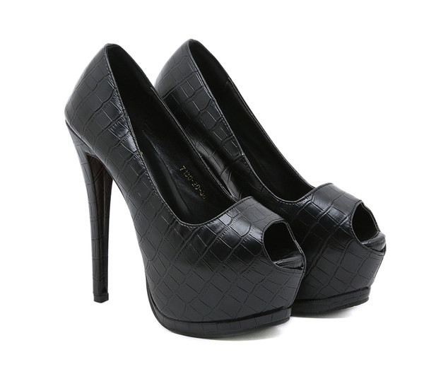 Модерни обувки с висок ток 15см