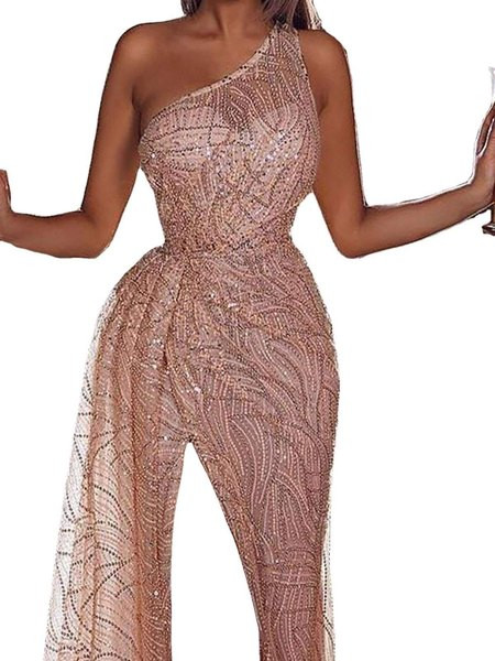 Naiste elegantne palja õla ja kõrge vöökohaga kleit