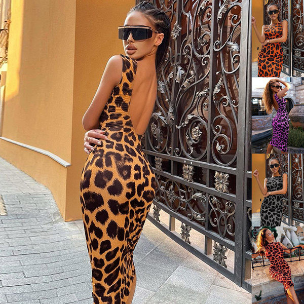 Krojena haljina s leopard printom