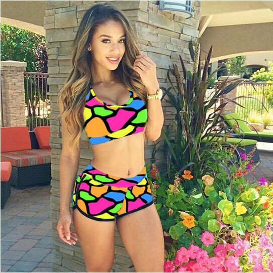 Цветен бански от две части - за жени