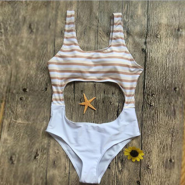 Дамски цял бански костюм в два цвята