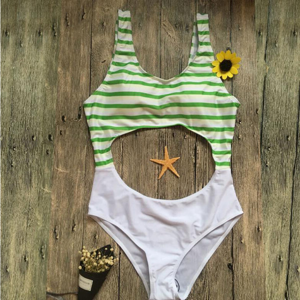 Дамски цял бански костюм в два цвята