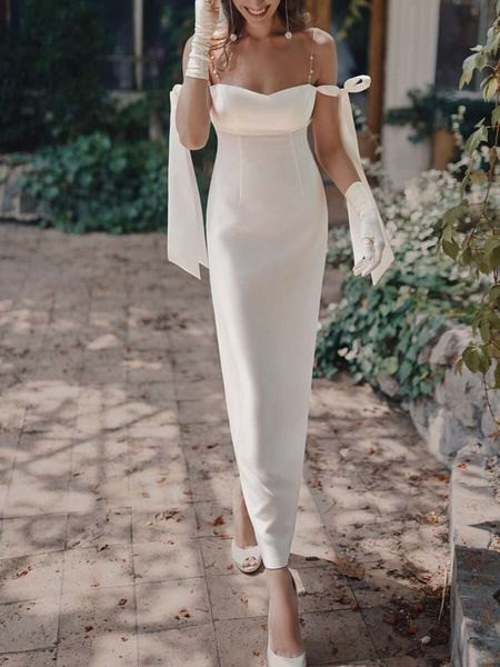 Дълга дамска рокля с тънки презрамки - няколко цвята