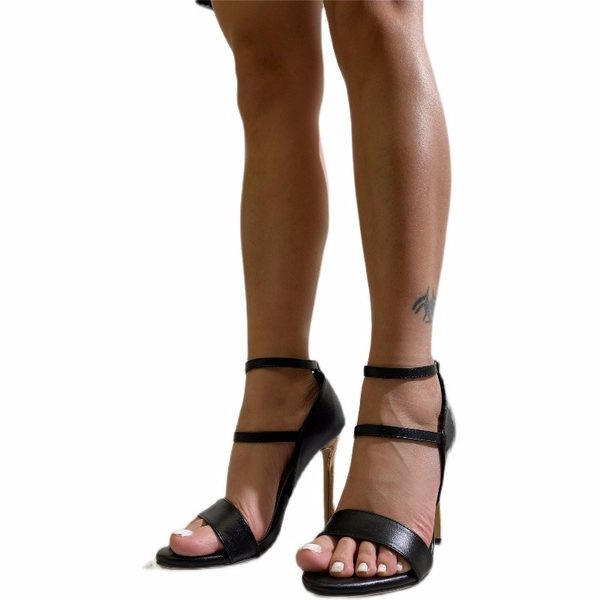 Γυναικεία έκο δερμάτινα σανδάλια με τακούνι 11,5 cm