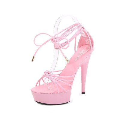 Női fűzős szandál 13 cm vagy 15 cm sarokkal