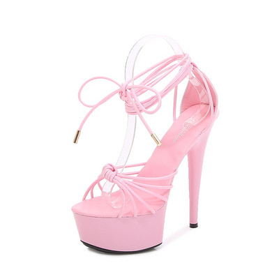Női fűzős szandál 13 cm vagy 15 cm sarokkal