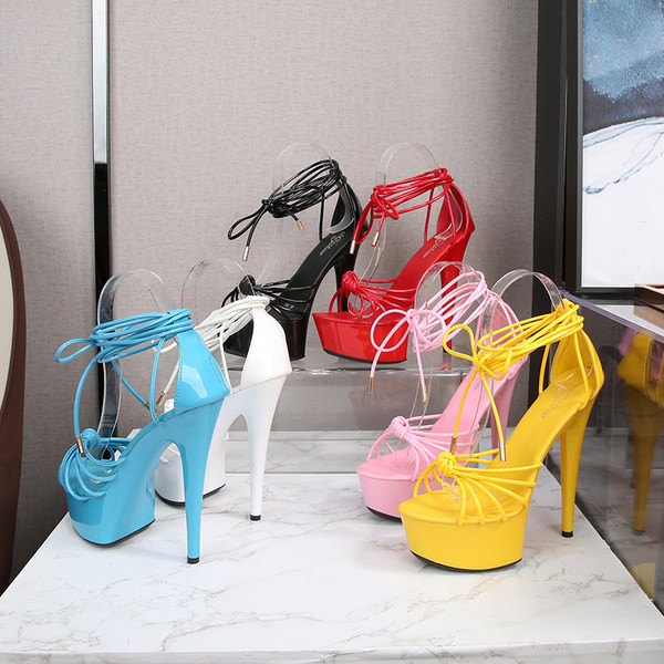 Ženske sandale sa vezicama i petom od 13 cm ili 15 cm