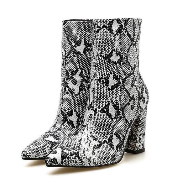 Γυναικείες μπότες με χοντρό τακούνι σε τέσσερα χρώματα