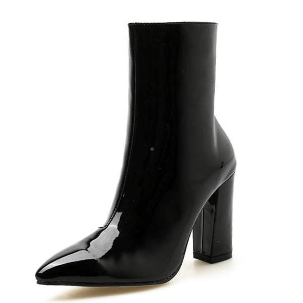 Γυναικείες μπότες με χοντρό τακούνι σε τέσσερα χρώματα