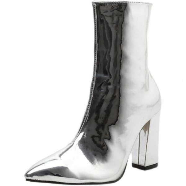 Γυναικείες μπότες με χοντρό τακούνι σε τέσσερα χρώματα