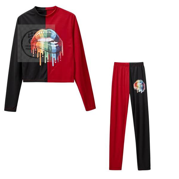 Napi női szett két részből, rátéttel - rövid blúz és nadrág