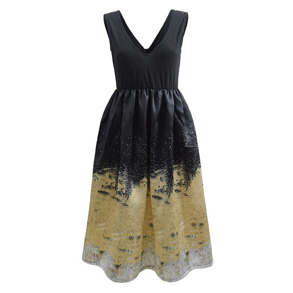 Лятна рокля в преливащи се цветове