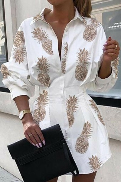 Női ruha típusú ing gombokkal, három színben