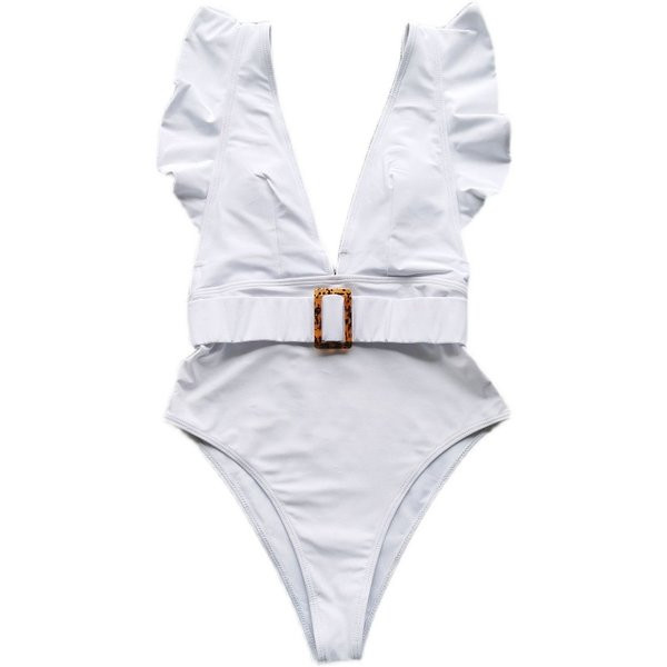 Egy egész női öltöny spitz nyakkivágással és övvel