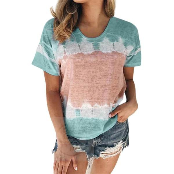 Rövid ujjú, kerek nyakkivágású női póló