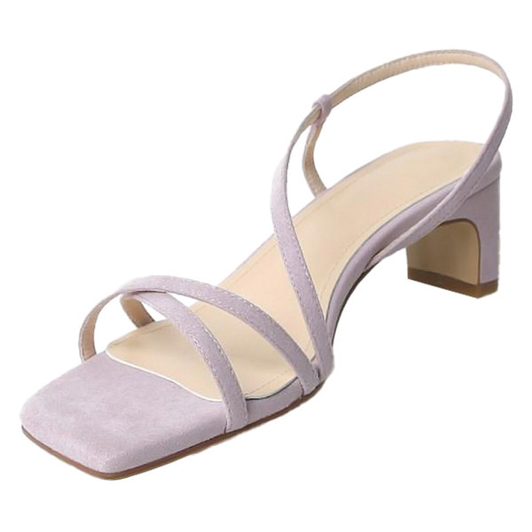 Női műbőr szandál 5 cm vastag sarokkal