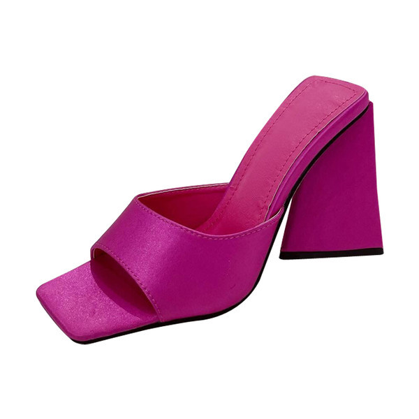 Női magas sarkú papucs három színben