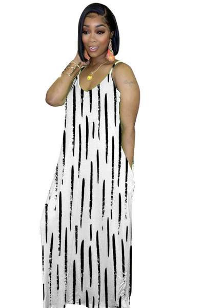 Női hosszú ruha pántokkal, két színben