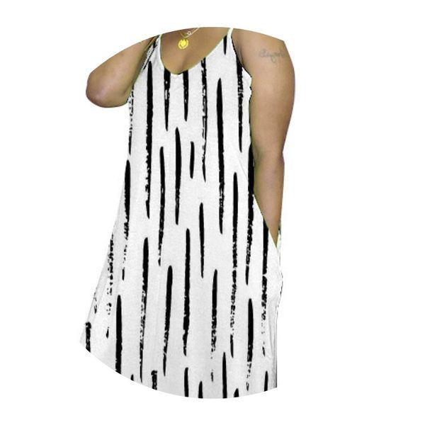 Női hosszú ruha pántokkal, két színben