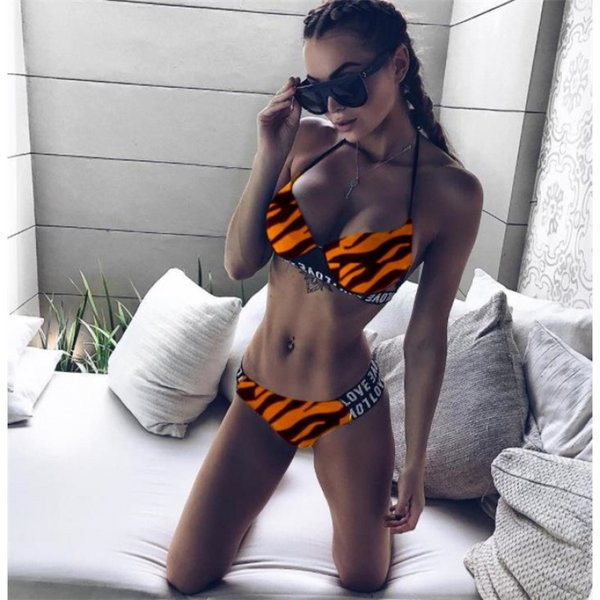 Дамски бански с надпис 