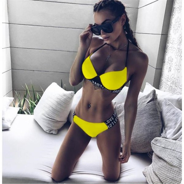 Дамски бански с надпис 