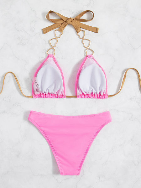 Fém díszítésű, kétrészes női fürdőruha