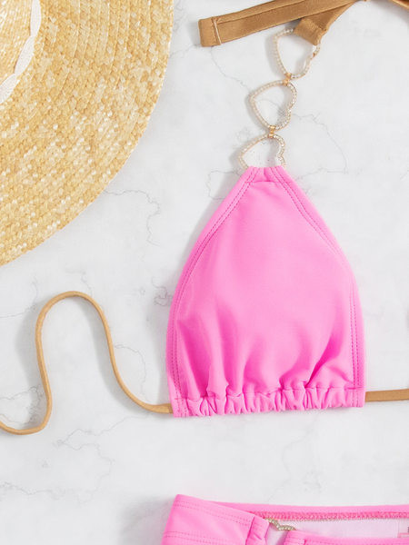 Fém díszítésű, kétrészes női fürdőruha