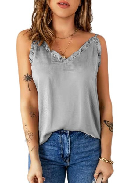 Nyári szatén felső fürtökkel