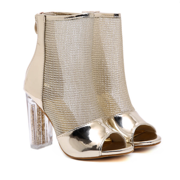 Modern cipő vastag sarokkal, 13 cm