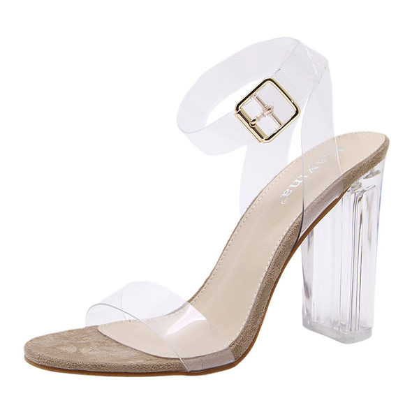 Női szandál szilikon pánttal és 11 cm-es sarokkal - két modell