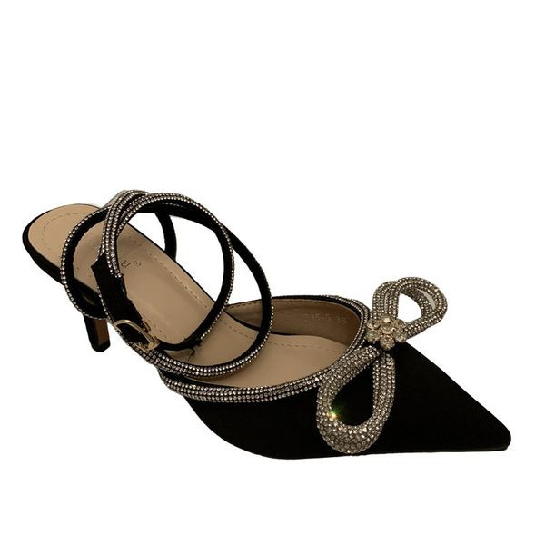 Naiste terava kontsaga kingad luku ja dekoratiivkividega