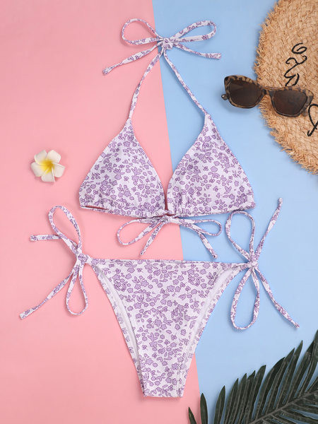 Γυναικείο μαγιό με κορδόνια 