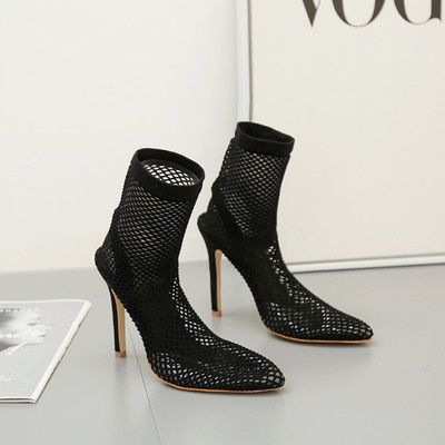 Hálós női cipő vékony 12 cm-es sarokkal