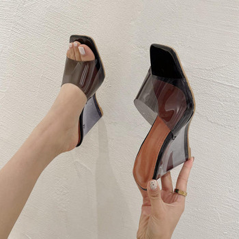 Дамски модерни чехли със силиконова  каишка