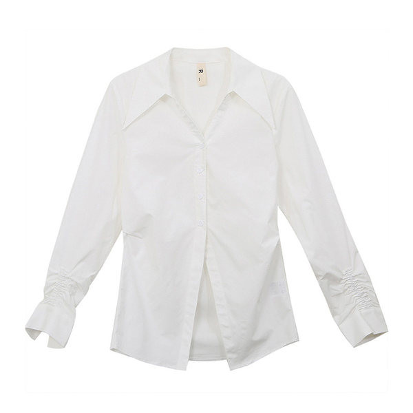 Γυναικείο φαρδύ πουκάμισο με κλασικό γιακά και κουμπιά
