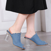 Naiste teksasussid kõrge kandilise kontsaga 9 cm