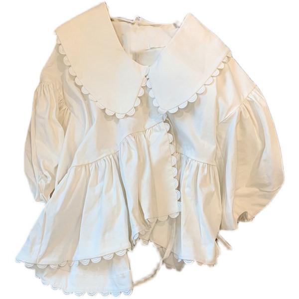 Moderna ženska asimetrična košulja bijele boje