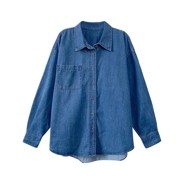 Ženska casual traper košulja s gumbima