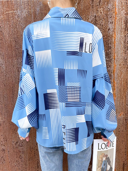 Proljetna ležerna košulja u plavoj boji