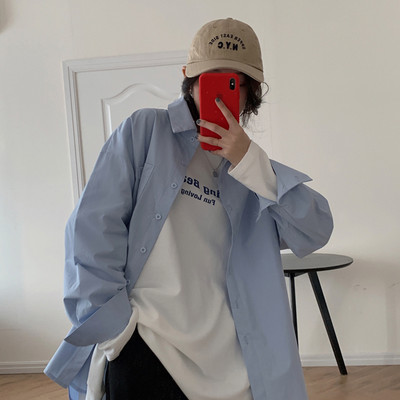 Lai särk klassikalise krae ja taskuga