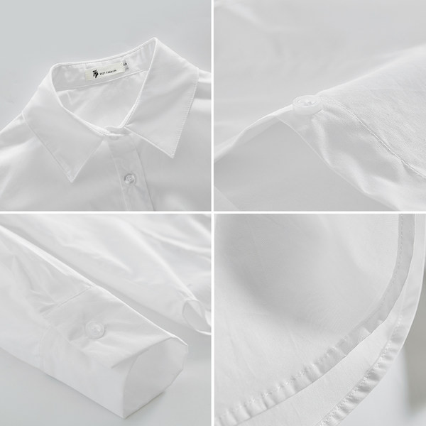 Ženska pamučna košulja jednobojni model