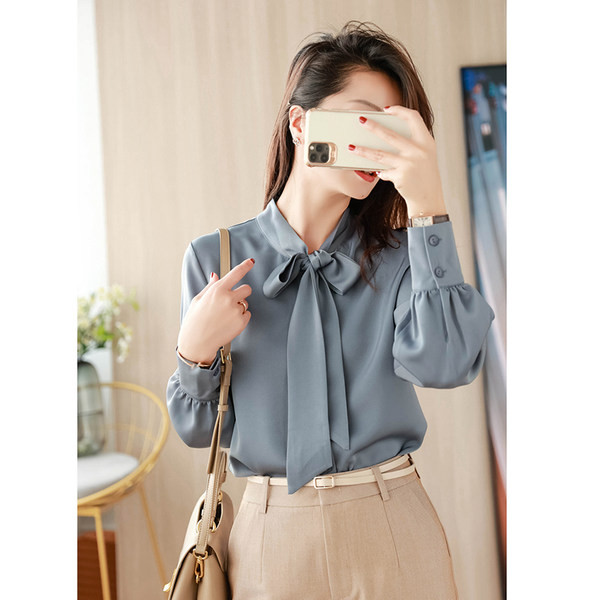 Ženska moderna košulja sa trakom na ovratniku