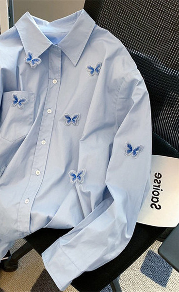 Ženska košulja s 3D ukrasom leptira