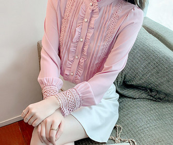 Νέο μοντέλο πουκάμισο σιφόν με κουμπιά