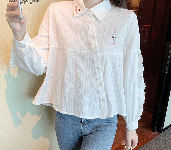 Valget värvi ja tikandiga naiste särk